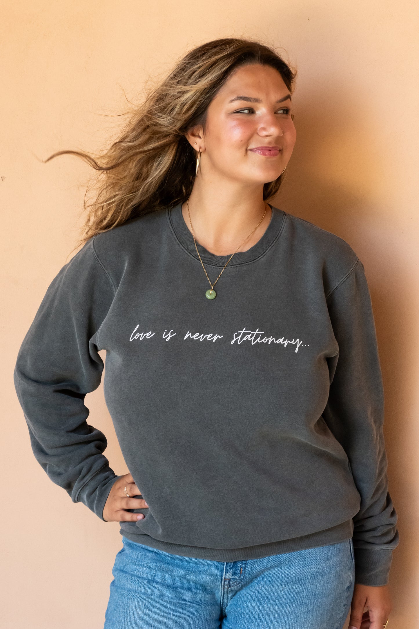 Love Is Never Stationary Crewneck