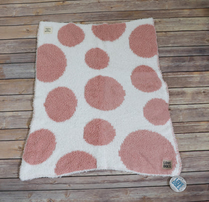Fuzzy Polka Dot Baby Blanket
