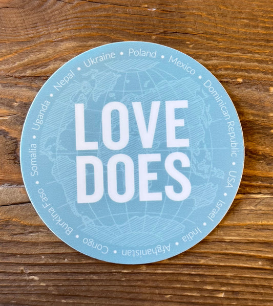 Love Does Globe - Blue